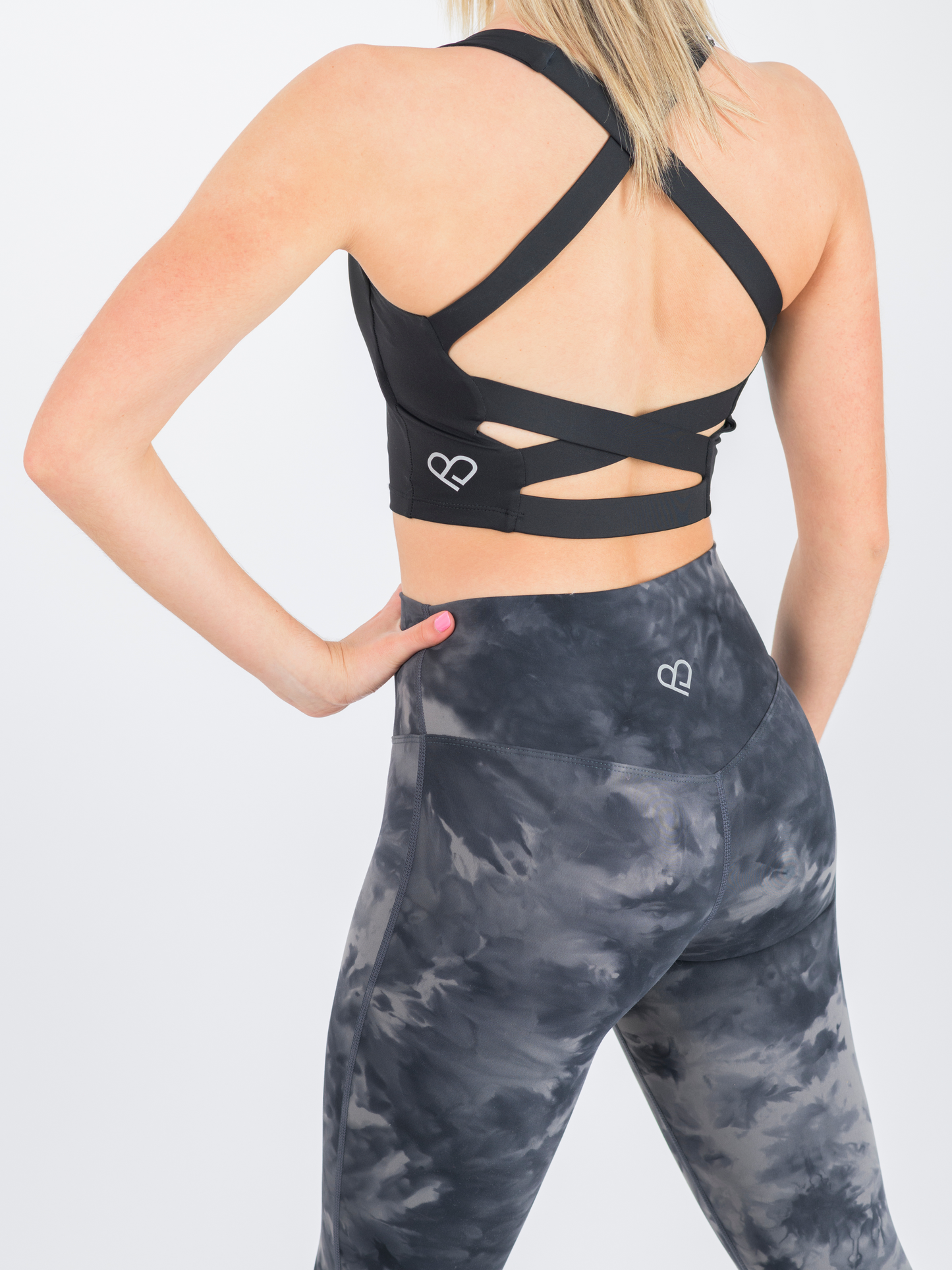 Tie Dye Leggings Black