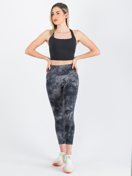 Tie Dye Leggings Black